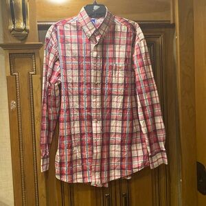 Wrangler George Strait Wrangler Cowboy Cut Collection Plaid Shirt Size Medium